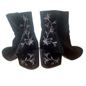 Kenneth Cole velvet ankle boot.